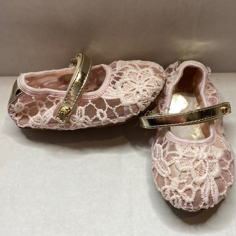 Stuart weitzman baby lace pink shoes